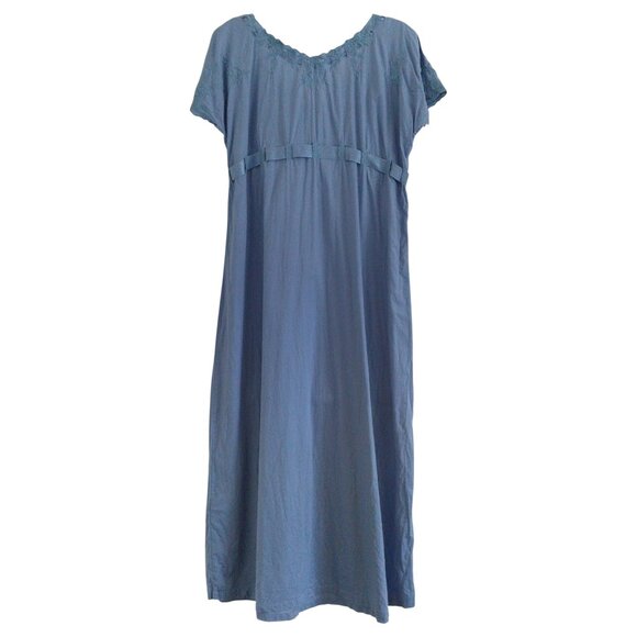 April Cornell Ribbon Nighty Nightgown Size Small Like New Cottagecore Embroidery - Picture 11 of 13